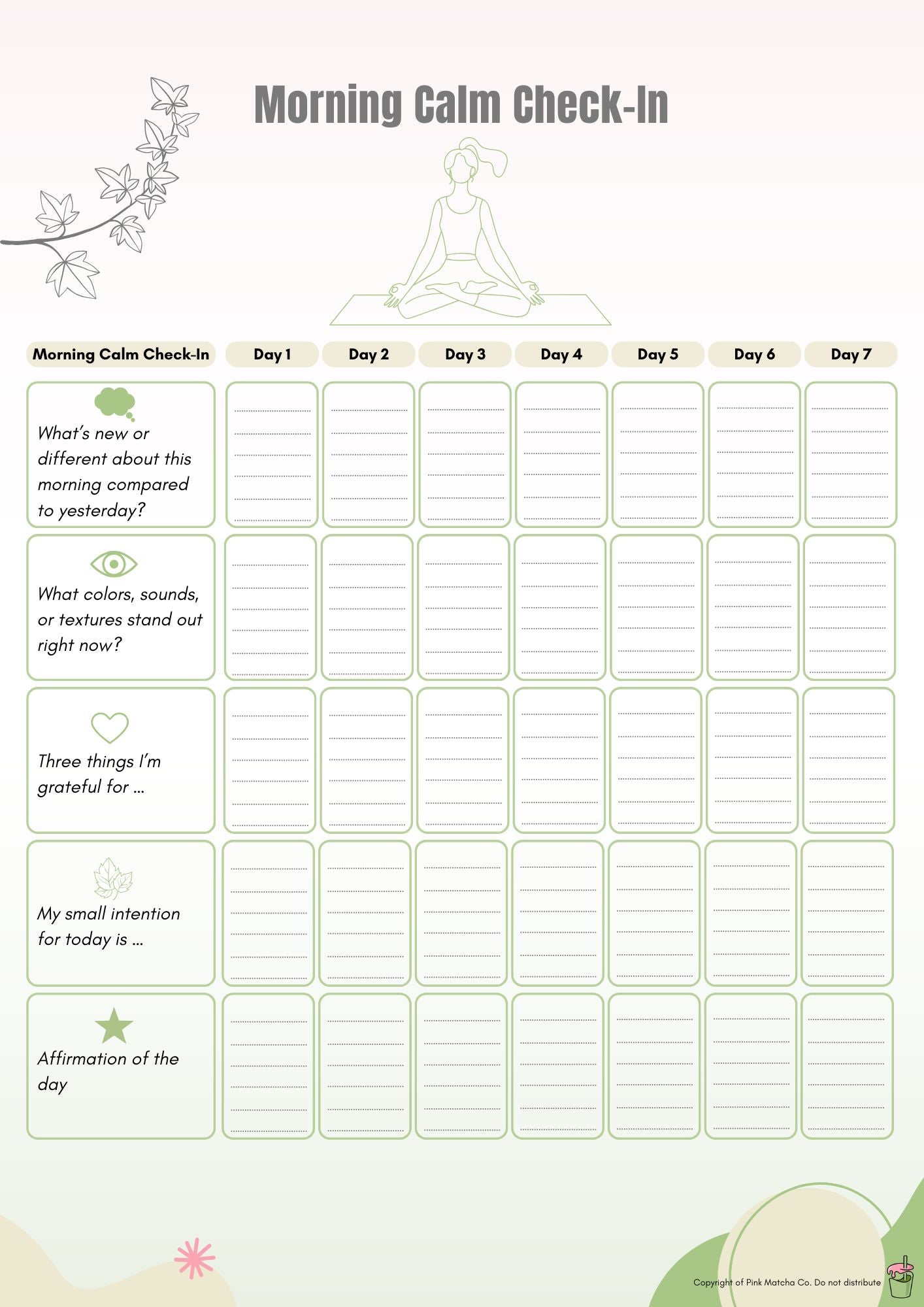 Daily Calm Journal - A 7 Day Mindfulness Journey